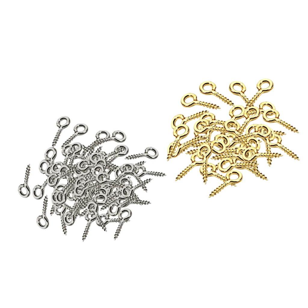 400x Multicolor Screw Eye Pins Eyelets Screw for Keychain Jewelry Assortment