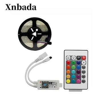 

5M 234Leds/M RGB LED Strip LED WIFI RGB Controller + 24key Remote IOS/Android Mobile Phone Wireless DC12V