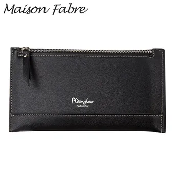 

Maison Fabre Bag womens vintage wallet leather long coin purse zipper simple wallet thin 2019 women Card Holder wallet pocket