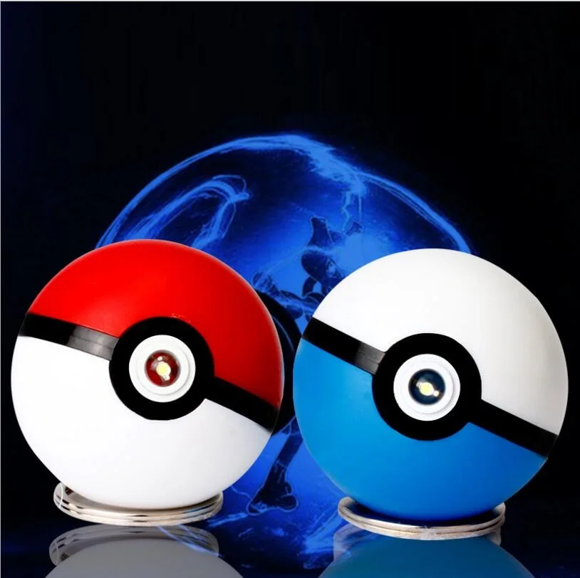 

Trendy Game Pikachu LED Keychain Pokeball Ball Bag Key Rings Team Kids Cosplay Toys Christmas New Year Gifts Chaveiro for boys