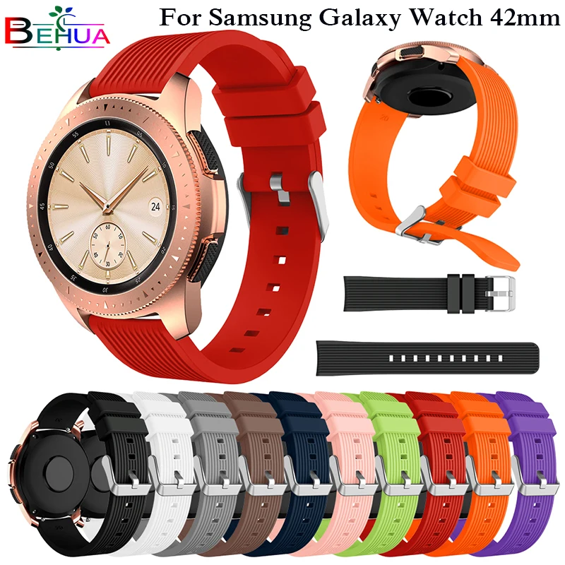 Спортивный мягкий силиконовый браслет на запястье для часов Samsung Galaxy Watch 42 мм