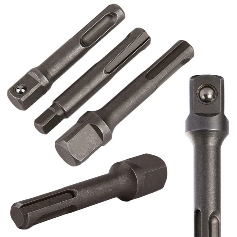 3pcs x 1/2'' 3/8'' 1/4'' Socket Nut Driver Adapter Drill Bit For Sds Plus Hammer Accessories