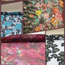 DD# шелк шифон ткани для платья шелковые шарфы с принтом, цвет: как на фотографии, ширина: 130 см, толщина: 5-6 мм, распродаем Модели 3M