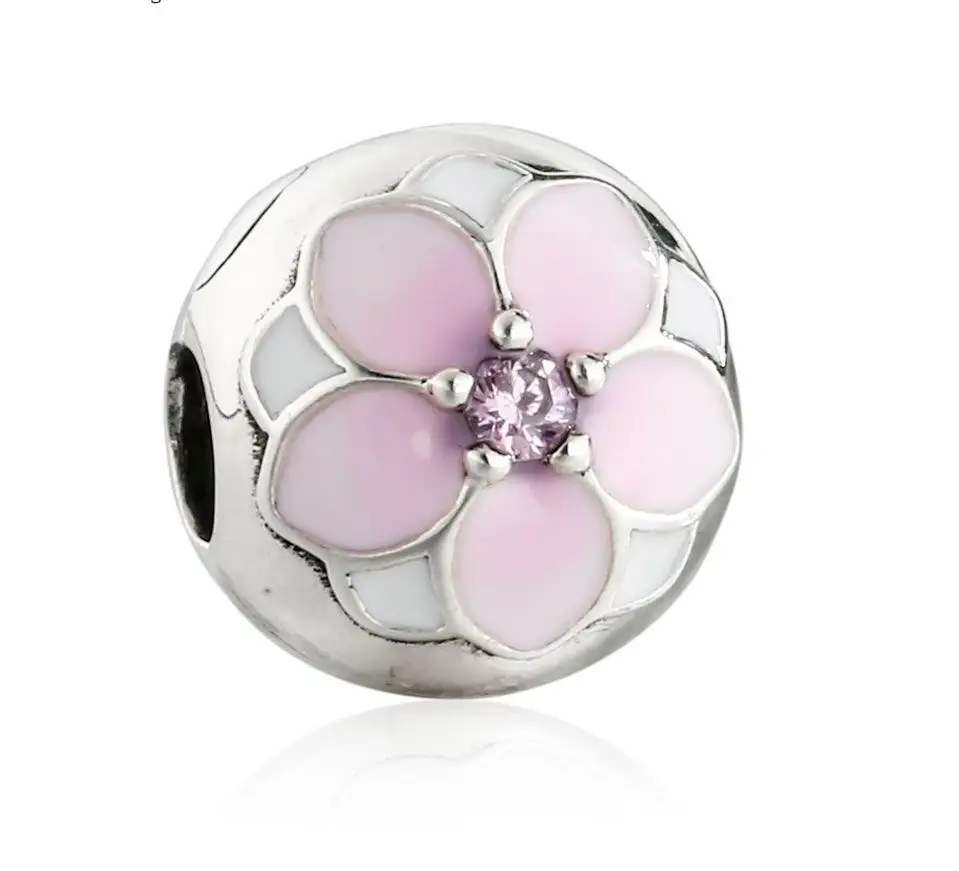 clip pandora argent rose clip pandora argent rose