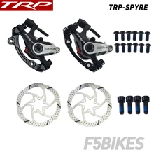 TRP SPYRE Alloy Mechanical Disc Brake Caliper SPYRE calipers Front / Rear / Pair w/ or w/o 160 180mm Rotor with Adapter Screws