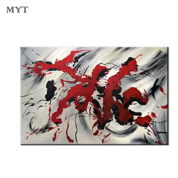 

Modern Style of Hand Painted red and gray Oil Painting on Canvas for Home Decoration for Living Room Hotel Landsacpe Paintings