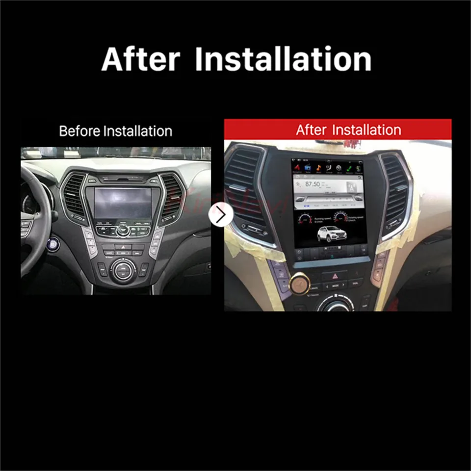 KiriNavi вертикальный экран Tesla стиль Android 8,1 автомобильный Радио Gps навигация для hyundai IX45 Santa Fe автомобильный Dvd мультимедийный плеер 4G