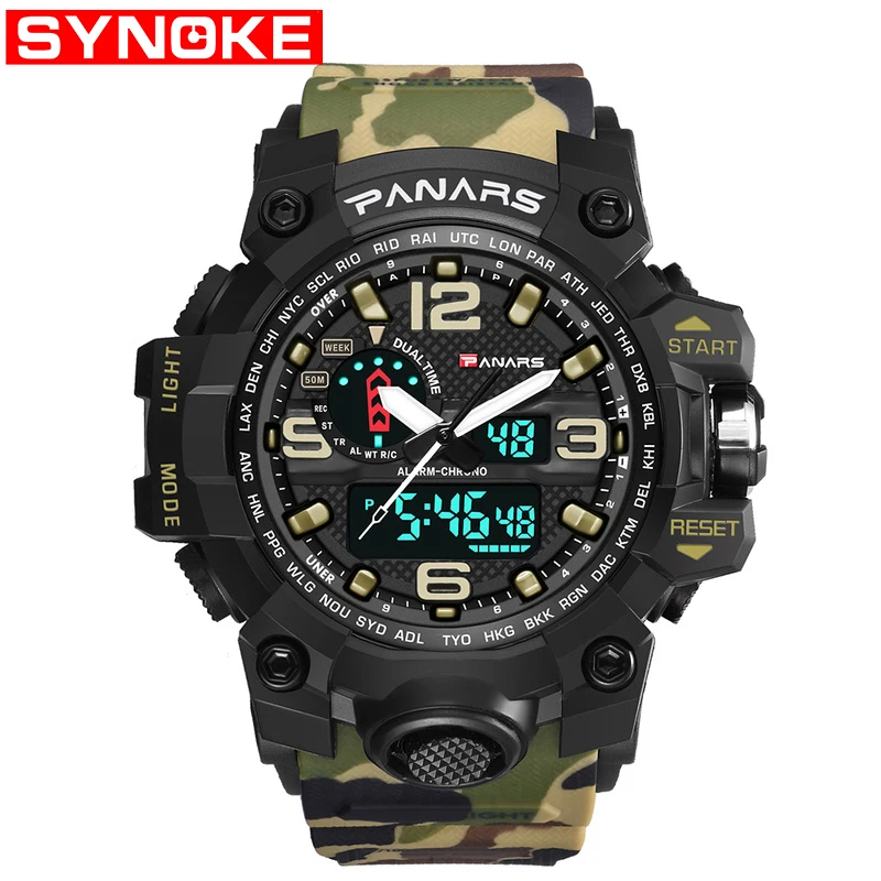 

Men Military Watch 50m Waterproof Wristwatch LED Quartz Clock Sport Watch Male relogios masculino Sport S Shock Watch Men