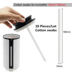 Coton tige de remplacement pour humidificateur d'air, 10mm x 180mm, remplacement, 10 pièces/lot 