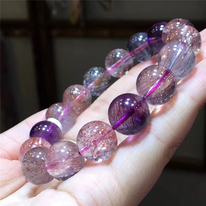 Natural Super Seven Melody Stone Rutilated Quartz Bracelet (5)