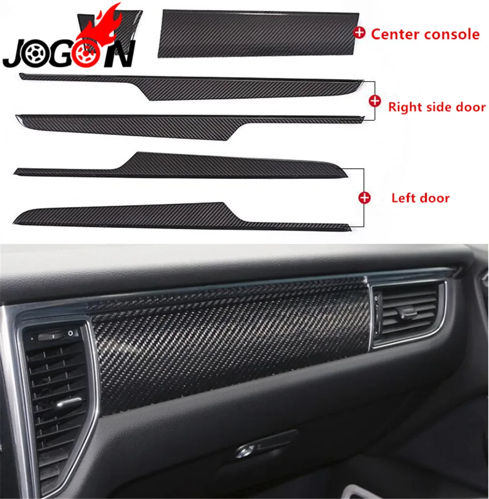 

Accessories Real Carbon Fiber Interior Kit (Dashboard, Door) For Porsche Macan Macan S 2015 2016 2017 2018 2019 Car styling