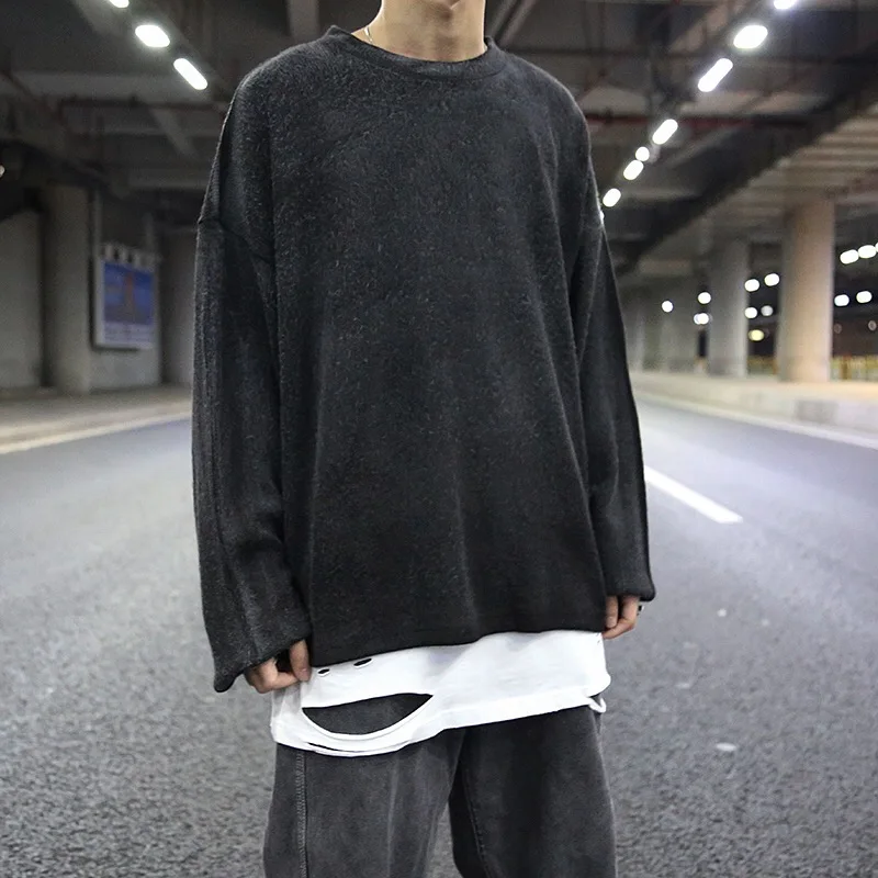 High Street Vintage Wash Sweater Men 