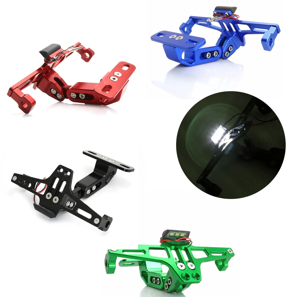 Universal Motorcycle Parts Adjustable Angle Aluminum CNC License Number