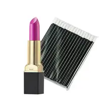 Женская сексуальная красная помада оттенок устойчивые тени для глаз Baton коричневые губы матовая бархатная помада макияж 1 шт. губная помада+ 50 шт. губная помада