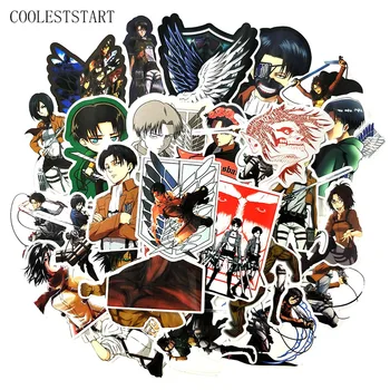 

42 Pcs/Pack Japanese Anime Attack On Titan Stickers For Laptop Motorcycle Skateboards Wardrobe Guitar Armin Arlert Toys Sticker