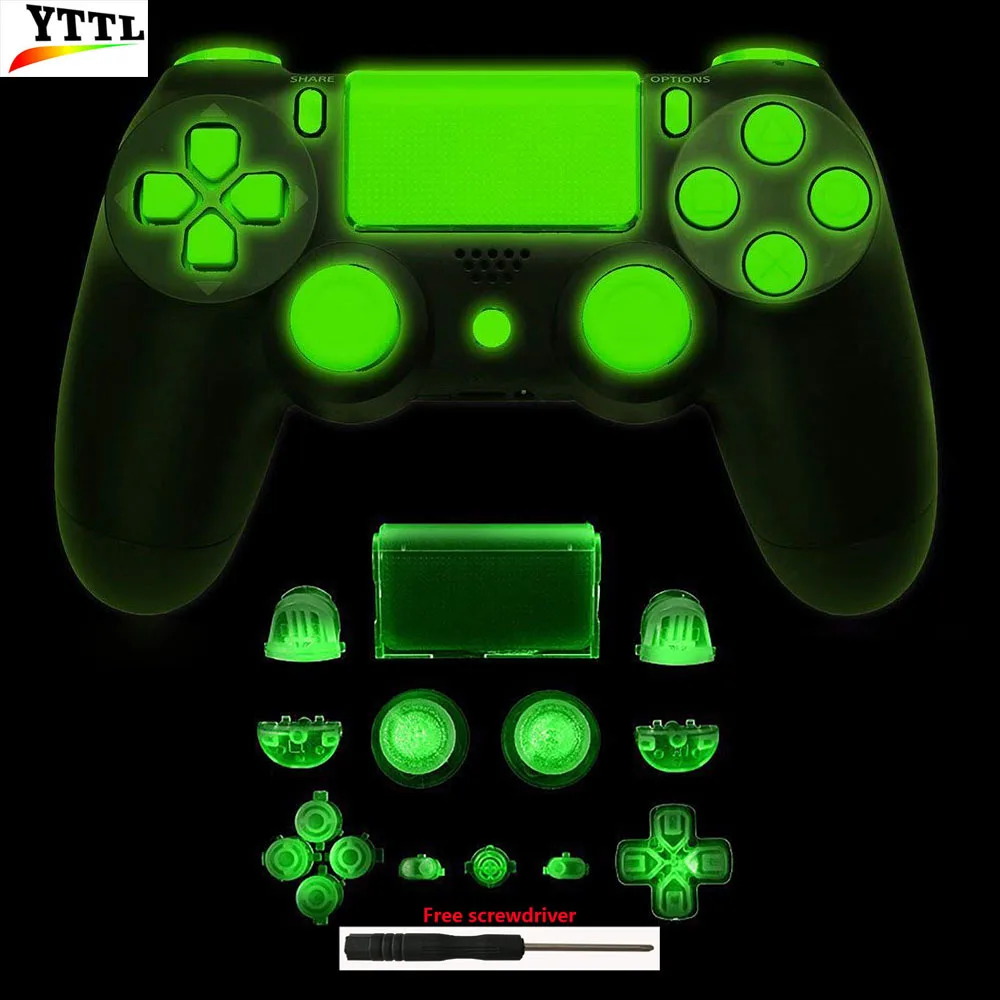 Светится в темноте полные кнопки для контроллера PS4 набор триггеров Dpad