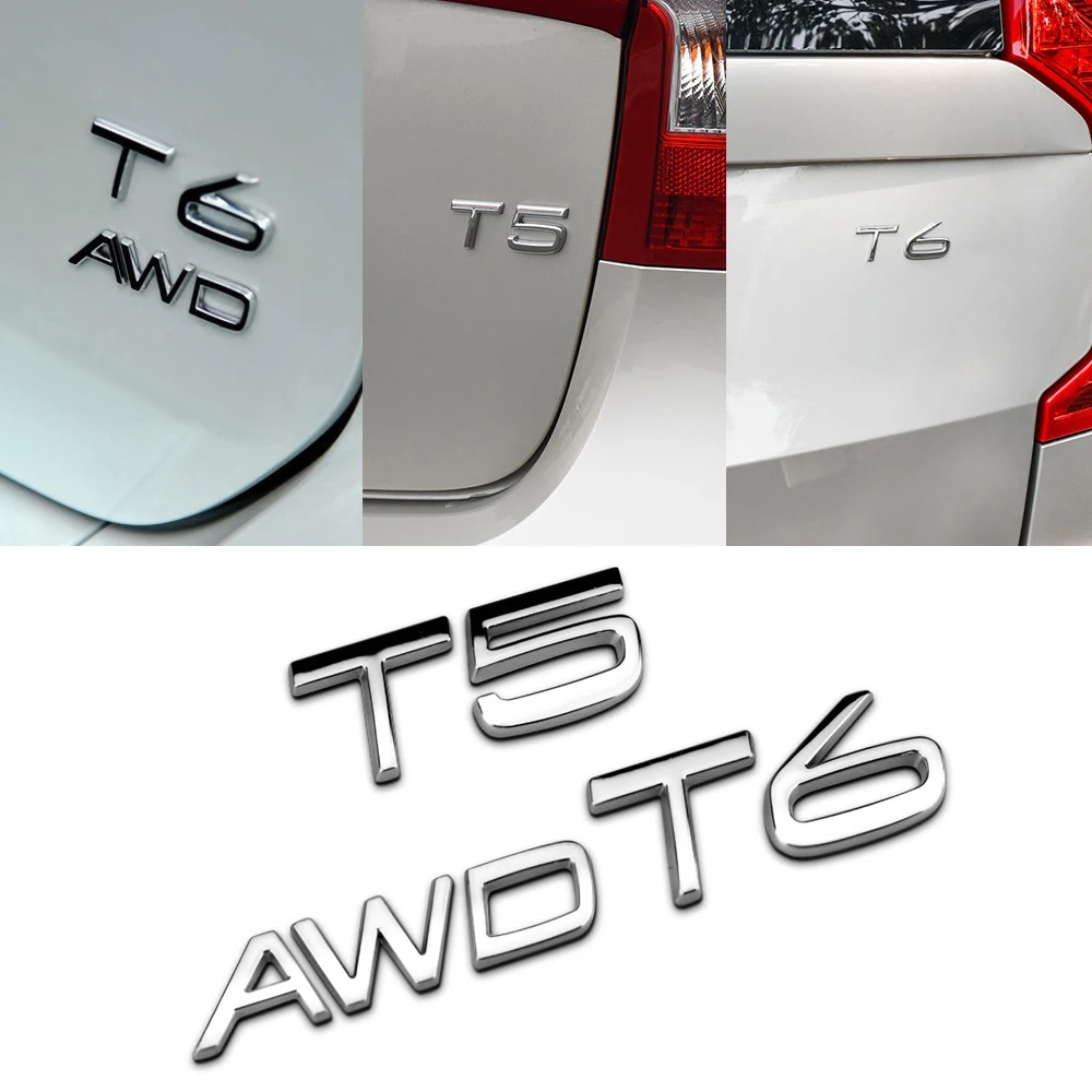 3D металлический стикер для Volvo XC60 XC90 XC70 V60 V40 S60 S70 S80 S90 AWD T5 T6 эмблема наклейка