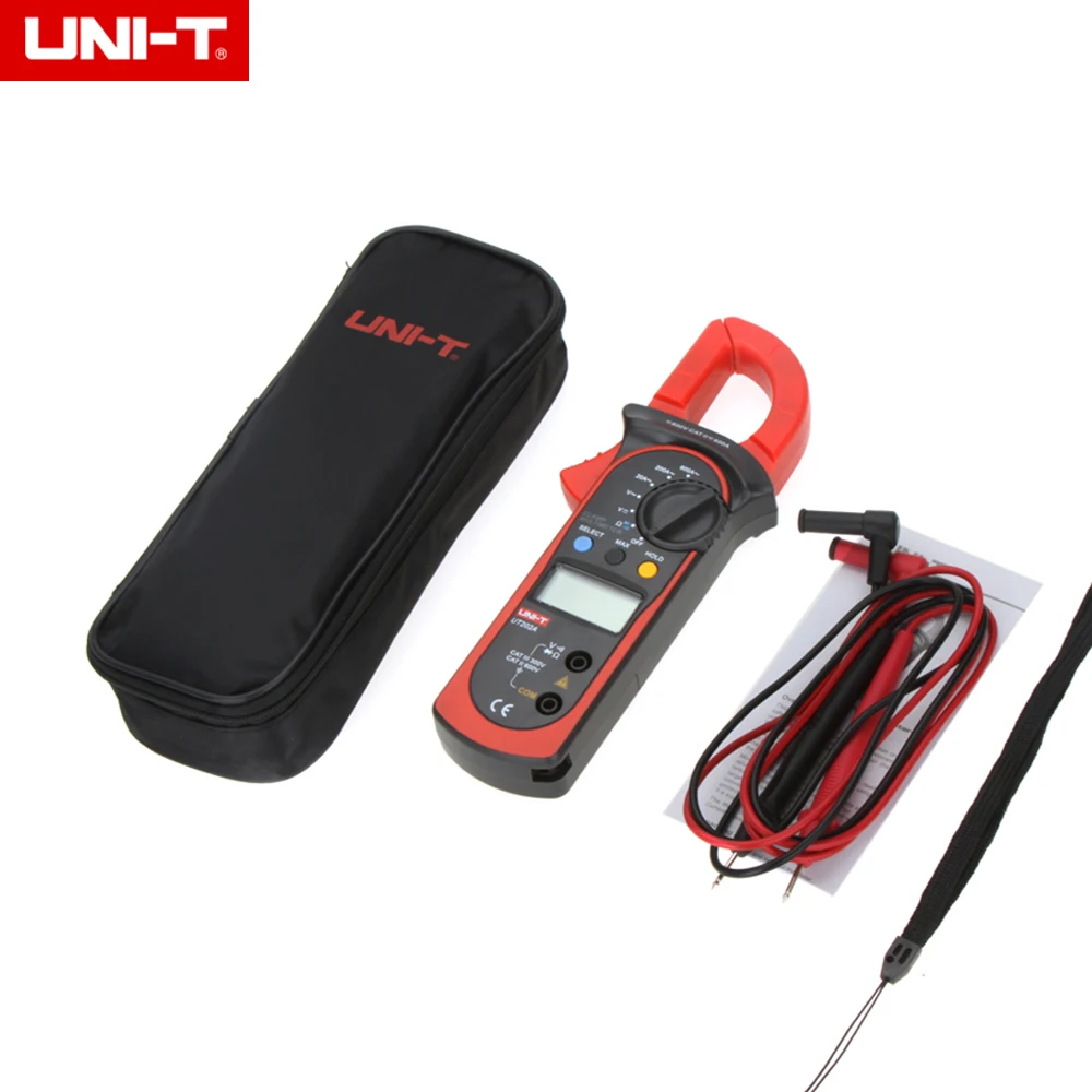 

UNI-T UT202A LCD Digital Clamp Meter Multimeter Voltage Ampere Ohm Tester AC Current 600A