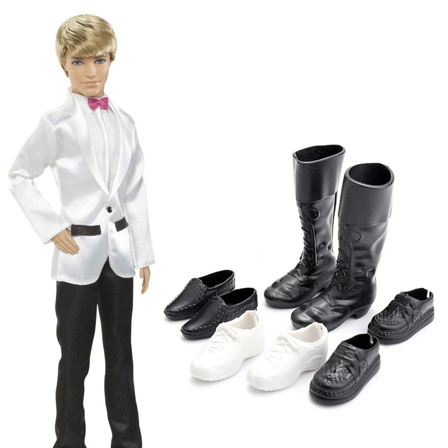 5 комплектов, модная повседневная одежда Кен, кукла, одежда, куртка, штаны, наряды, аксессуары для куклы КЕН Барби, детский подарок, случайный стиль