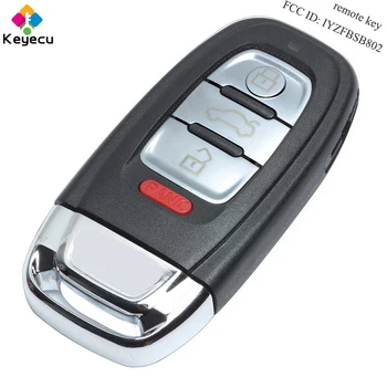 

KEYECU Replacement Smart Remote Control Key - 3+1 Btns & 868MHz/ 433MHz/ 315MHz - FOB for Audi Q5 Q7 R8 S4 S5 FCC ID: IYZFBSB802