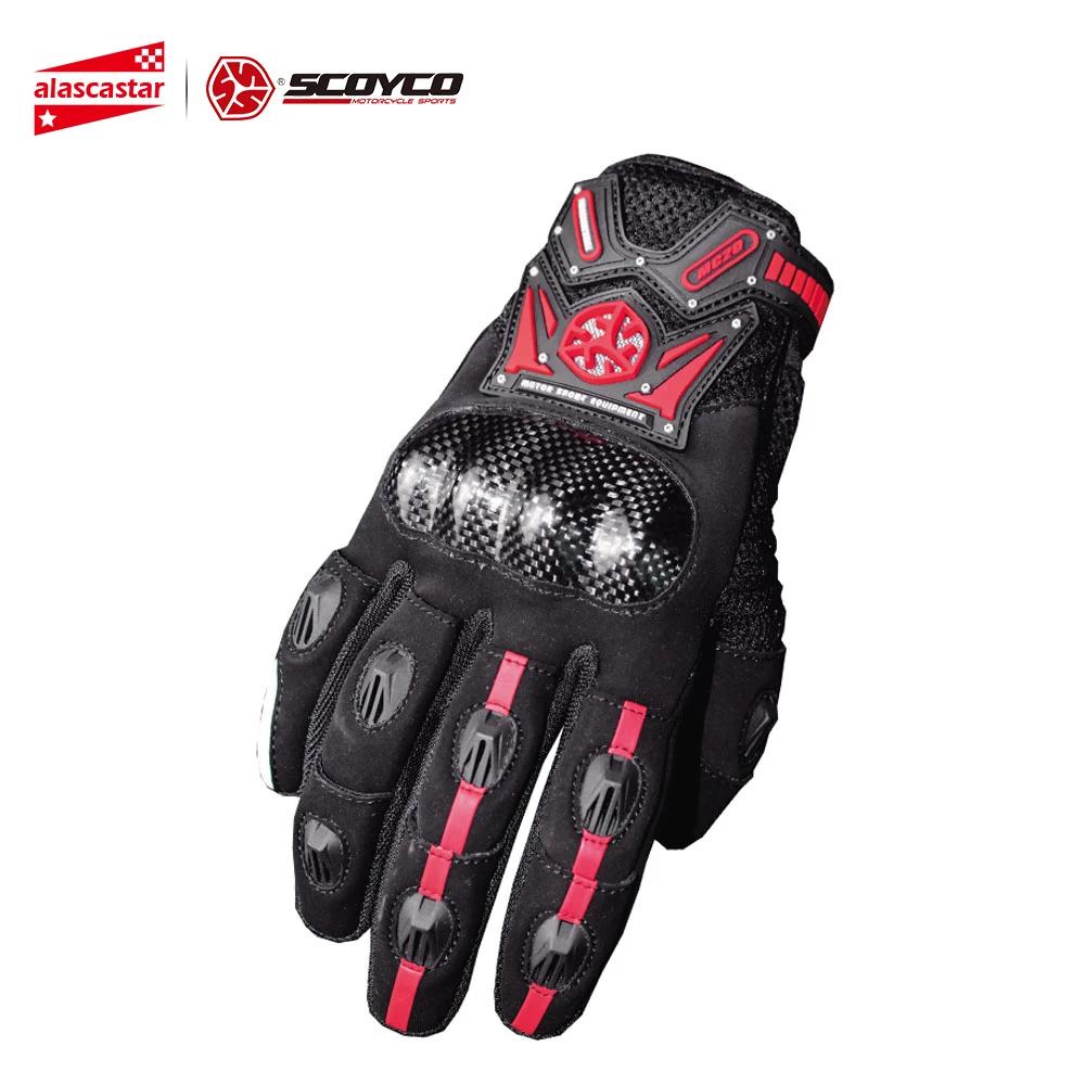 

SCOYCO Motorcycle Gloves Motocross Off-Road Racing Gloves Ski Gloves Carbon Fiber Protective Moto Gloves Luva Couro Motoqueiro