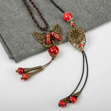 Butterflay керамические бусы ожерелья ручной работы модные ювелирные изделия специальный кулон# GY367