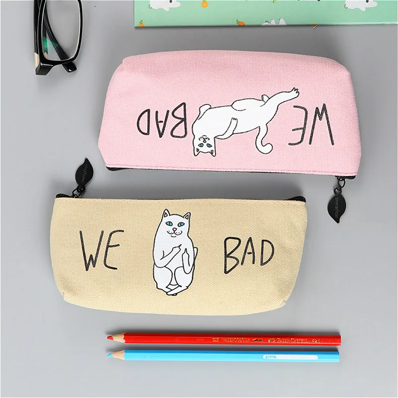 Чехол для карандашей Kawaii White Cat 1 шт. косметичка коробка ручек девочек Подарочные