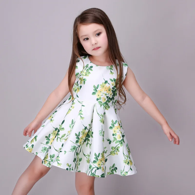 2017 Summer Children Girls Dresses Lovely Baby Girls A Line Dress Baby ...