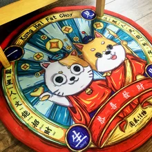 Креативный мультяшный плюшевый коврик ручная роспись домашний коврик для ног дверные коврики кофейный столик для спальни кровать Передняя Ванная комната коврик для гостиной