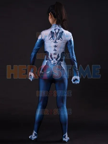 Halo костюм кортаны видео игры Девушка Cortana косплей костюм 3D принт женщина Женский Дамский облегающий костюм на Хэллоуин Облегающий комбинезон из лайкры zentai