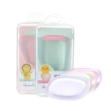 3 шт. в форме листа прозрачные силиконовые косметическая губка пуф для макияжа Жидкая Основа BB крем инструмент красоты случайный цвет