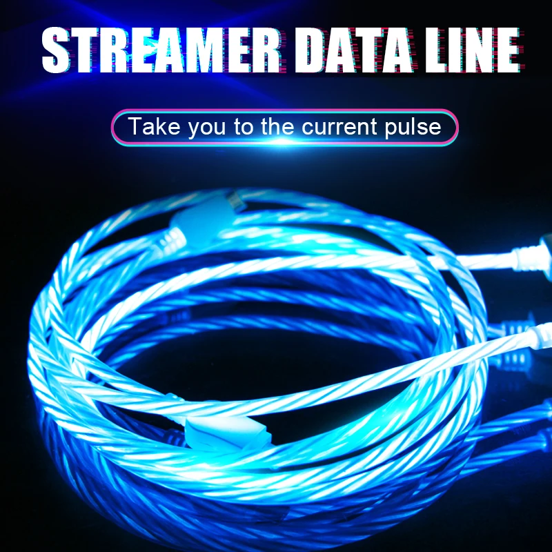 

Luminous USB Type C Cable for USB C Mobile Phone Cable Charging For HUAWEI Cable for USB Type-C for Samsung Galaxy S9 Type-C