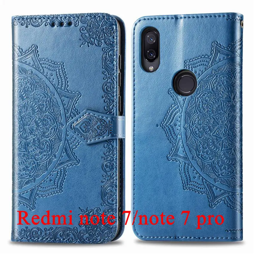 Чехол-книжка для Xiaomi Redmi Note 7 Pro, кожаный силиконовый чехол-книжка для Redmi Note7 Note 7, защитная пленка для экрана