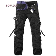 Топ Мода Мульти-карман твердые Для мужчин S Брюки карго высокое качество Для мужчин Мотобрюки Размеры 28-38/