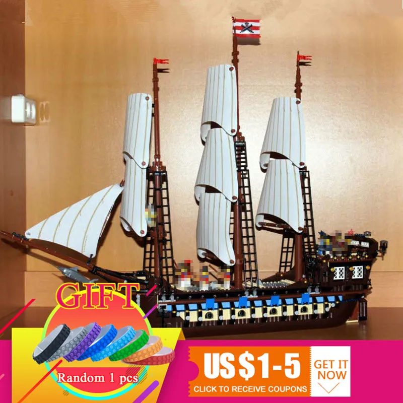 

22001 1717pcs Pirate Ship Imperial warships set Model Building Block Kits Bricks Compatible with 10210 Toys lepin