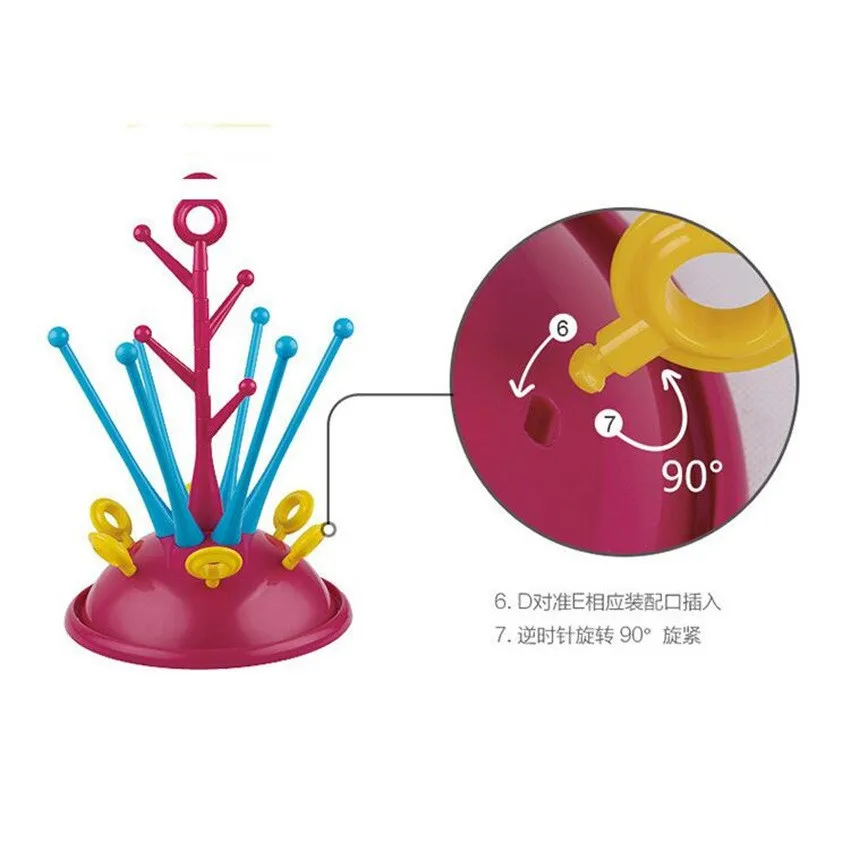 3 цвета детские бутылочки барабан крылом стеллаж для хранения детских бутылочек очистка Стекло столешницу сушилка для