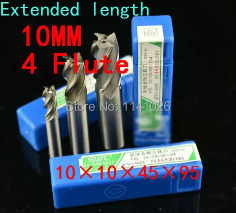 

5pcs/set 10mm four 4 Flute HSS & Aluminium Extended End Mill Cutter CNC Bit Milling Machinery tools Cutting tools.Lathe Tool
