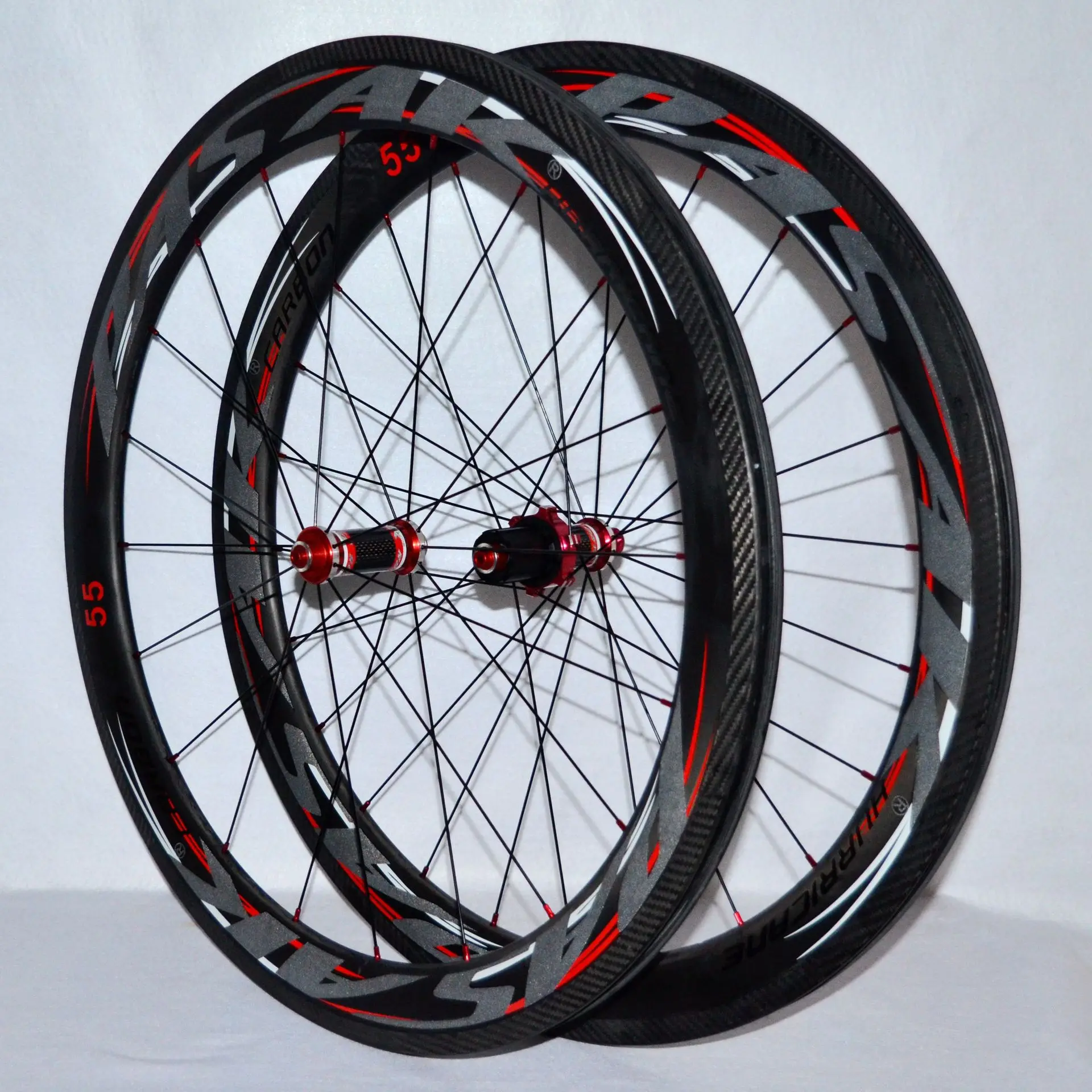 Excellent 2018 PASAK Carbon fiber road bike bicycle full carbon wheels C/V brake 40/55 rim wheelset clincher wheel 17