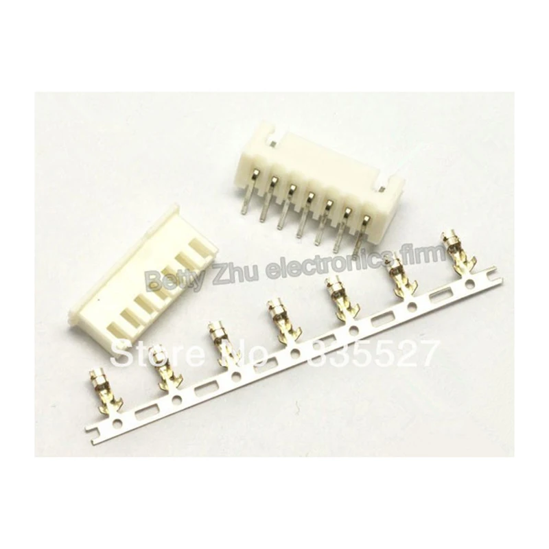 

100pcs/lot XH2.54-7P 7PIN terminal block 2.54MM pitch connector : plug + plastic bending needle socket + terminal