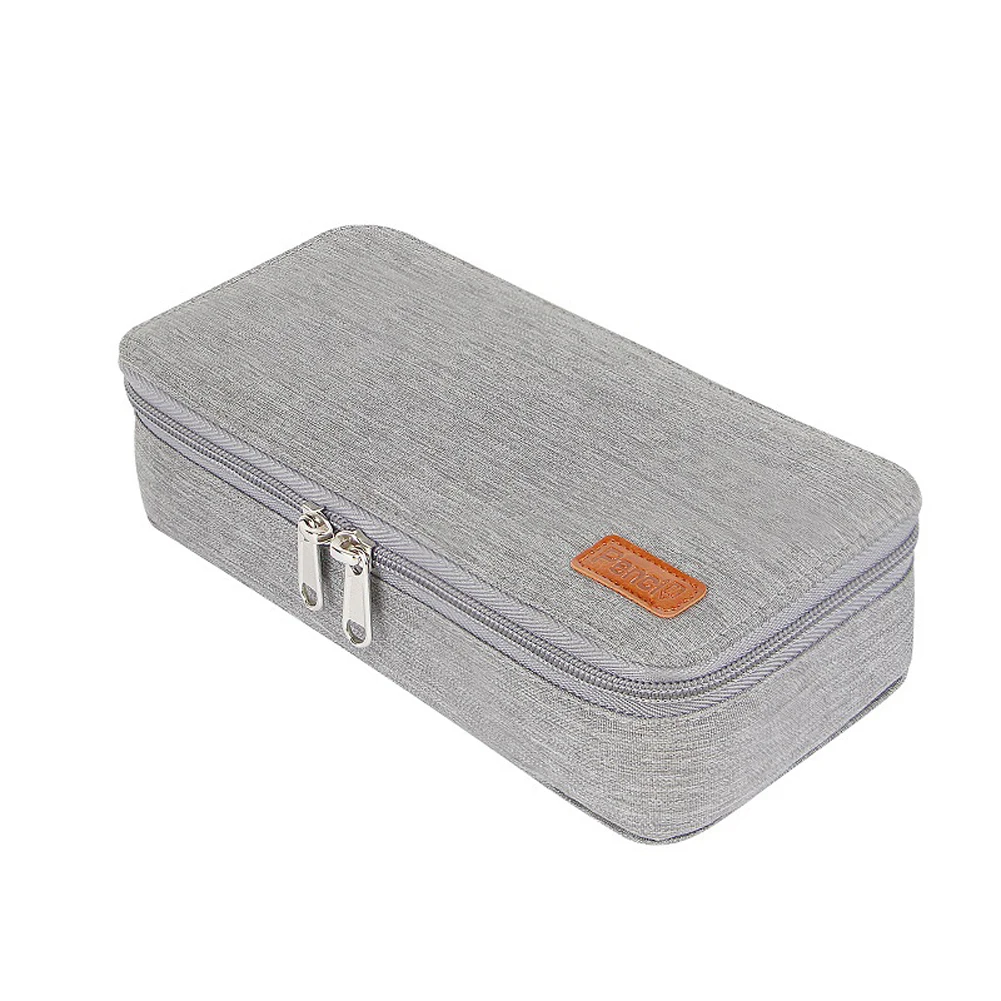 

Mesh Pocket Organizer Pencil Case School Waterproof Pen Maker Big Capacity Stationery Pouch Canvas Desk Student Zipper Closure