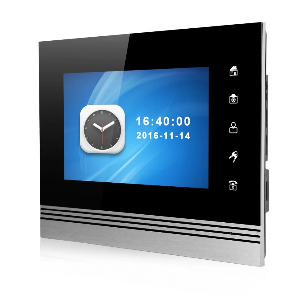 SmartYIBA видеодомофон 7 дюймов Сенсорный экран монитора SD карты с видео и фото Запись видео дверь домофон