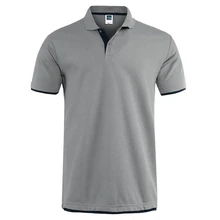 Классические футболки мужские летние повседневные однотонные футболки с коротким рукавом мужские Дышащие хлопчатобумажные Майки для гольфа теннисная рубашка, топы мужские футболки