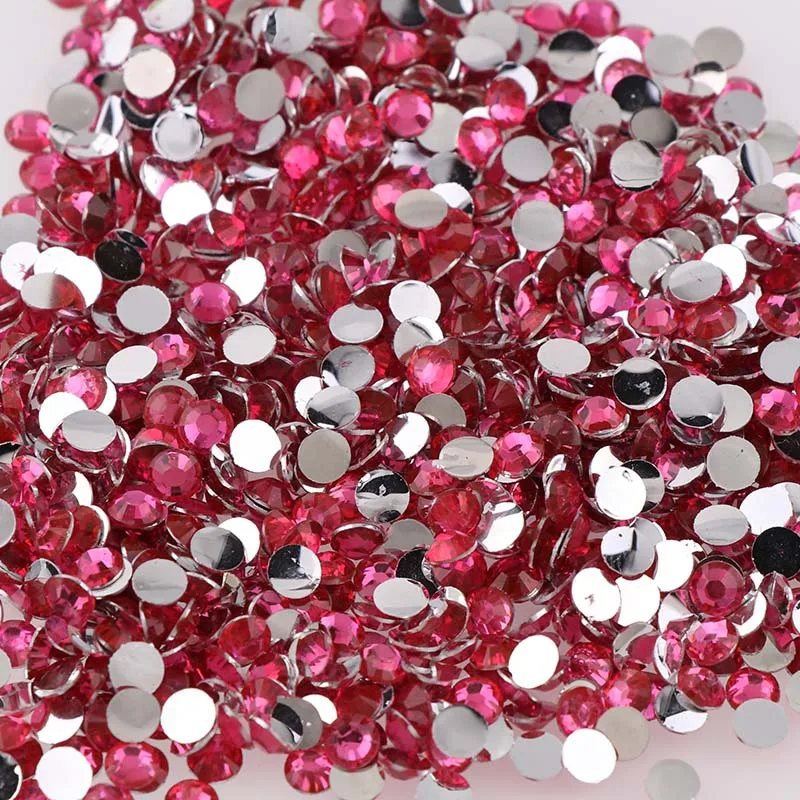 50000 шт 4 мм розовые сапфировые булы дымчатые балки круглые смолы плоские Стразы для DIY украшения для ногтей - Цвет: light  rose