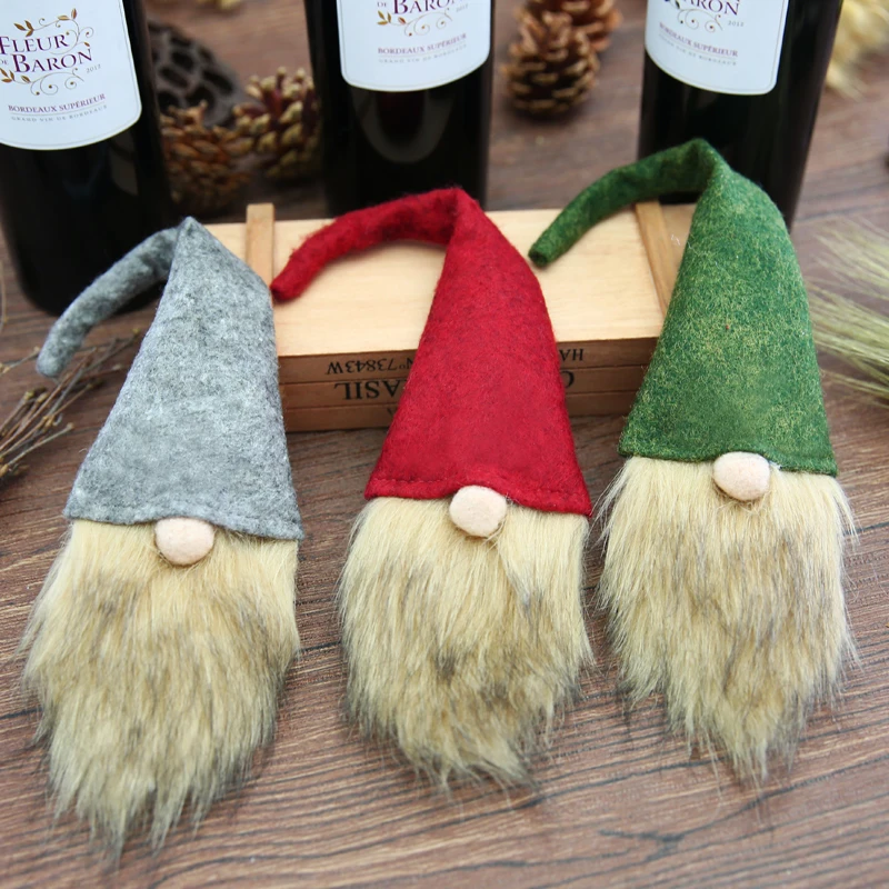 CARRYWON Merry Xmas Санта Клаус бутылки вина Обложка сумки Рождественский ужин вечерние