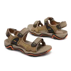 ABDB-мужские сандалии модные летние натуральная Повседневная кожаная обувь классические Стиль мужские сандалии дышащая летняя обувь для