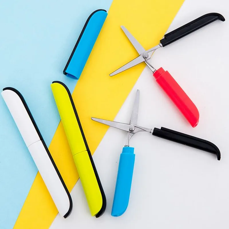 Coloffice 1 шт. новый креативный дизайн ручки детские Студенческие безопасные ножницы для резки бумаги искусство конфеты скрытые канцелярские