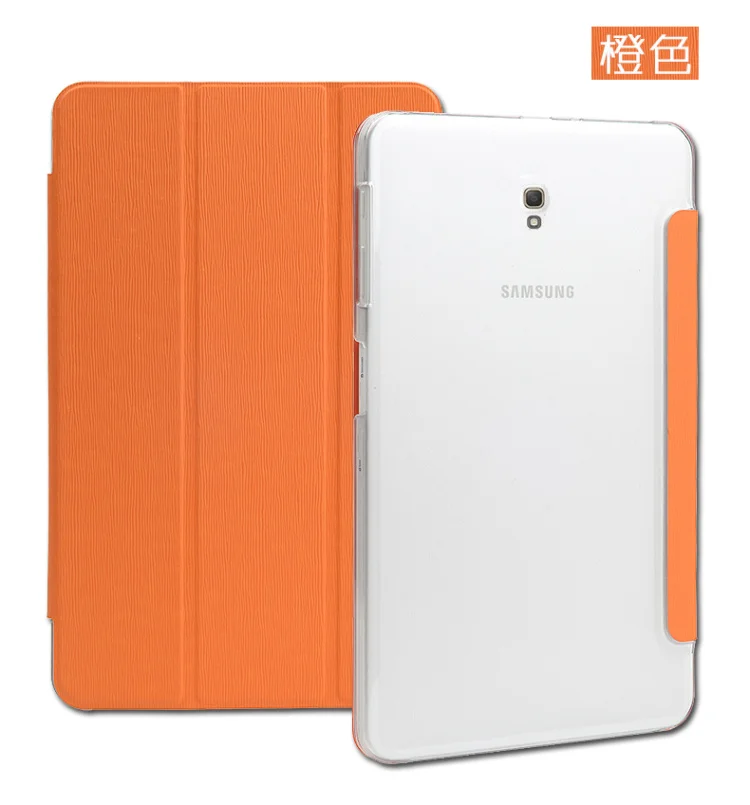

3-Folder Transparent Toothpick Book Business PU Leather Case Sleeve Cover For Samsung Galaxy Tab S3 9.7 T820 T825 SM-T819 Tablet
