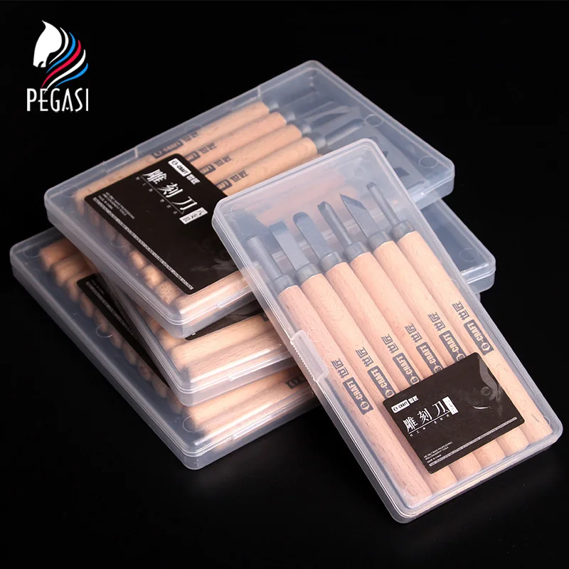 

PEGASI Woodcut Knife Set Scorper Wood Carving Tools Woodworking Hobby Arts Crafts Nicking Cutter Graver Scalpel Multi Purpose DI