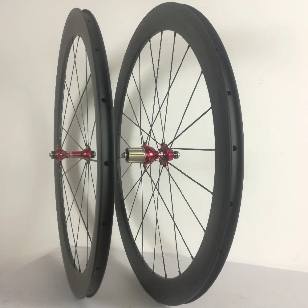 Cheap Custom brand 50mm carbon wheels 700C road bike carbon wheelset Novatec 271sb bicycle wheels 0