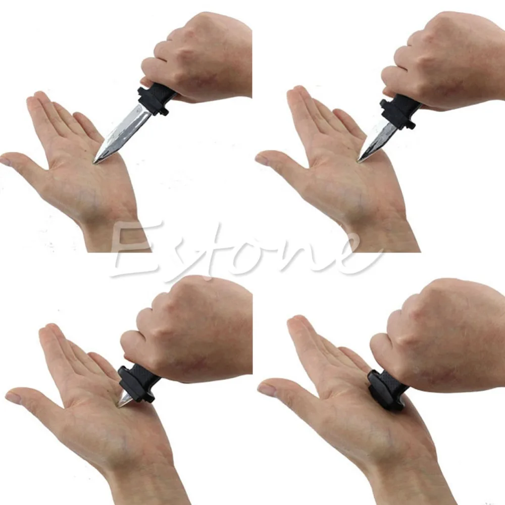 Retractable Knife Joke Fake Trick Halloween Props Toy Disappearing Slide Dagger